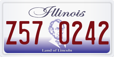 IL license plate Z570242