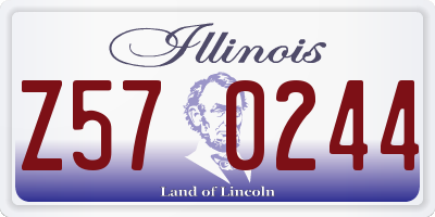 IL license plate Z570244