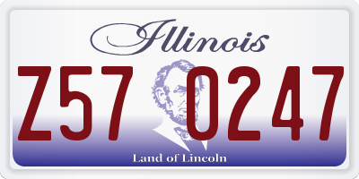 IL license plate Z570247
