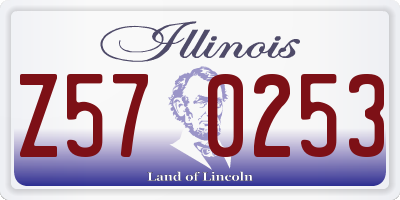 IL license plate Z570253