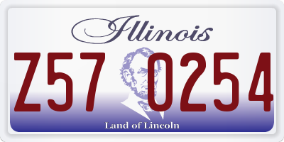 IL license plate Z570254