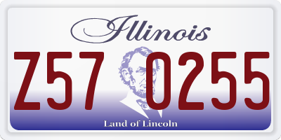 IL license plate Z570255