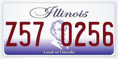 IL license plate Z570256