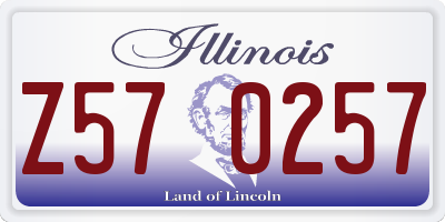 IL license plate Z570257