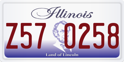 IL license plate Z570258
