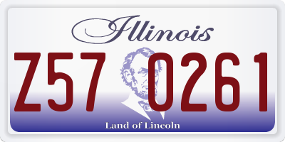 IL license plate Z570261