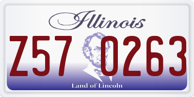 IL license plate Z570263