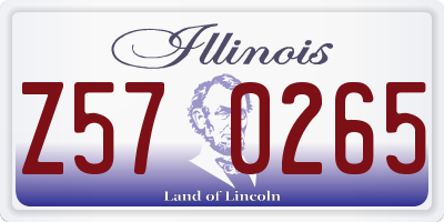 IL license plate Z570265