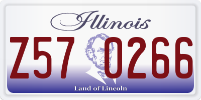 IL license plate Z570266
