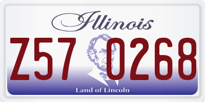 IL license plate Z570268