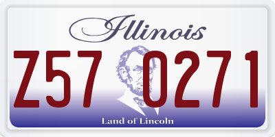 IL license plate Z570271