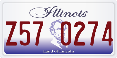 IL license plate Z570274