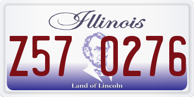 IL license plate Z570276
