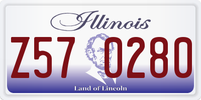 IL license plate Z570280
