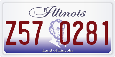 IL license plate Z570281