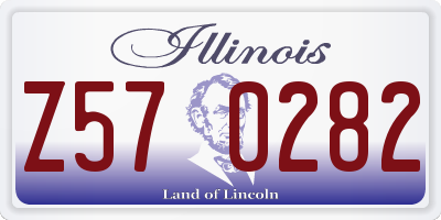 IL license plate Z570282