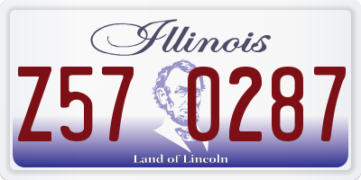 IL license plate Z570287