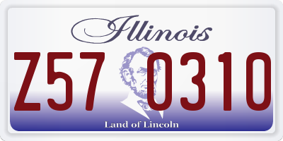 IL license plate Z570310
