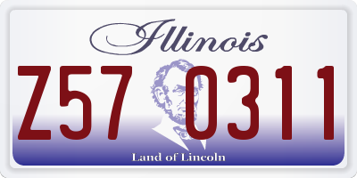 IL license plate Z570311