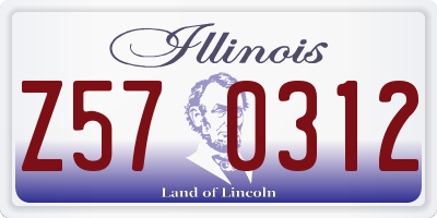 IL license plate Z570312