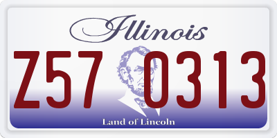 IL license plate Z570313