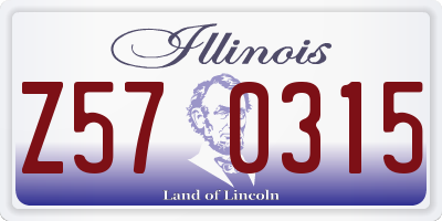 IL license plate Z570315