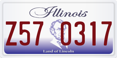 IL license plate Z570317