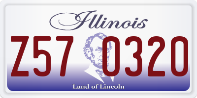 IL license plate Z570320