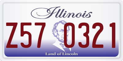 IL license plate Z570321