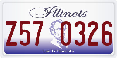 IL license plate Z570326