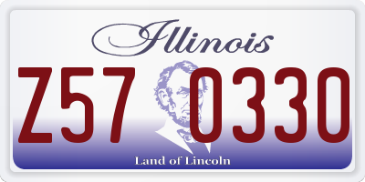 IL license plate Z570330