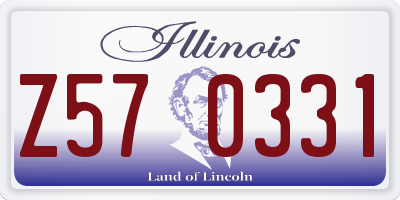IL license plate Z570331