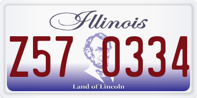 IL license plate Z570334