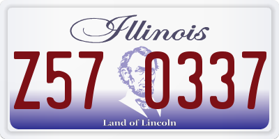 IL license plate Z570337