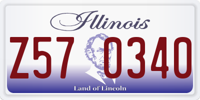 IL license plate Z570340