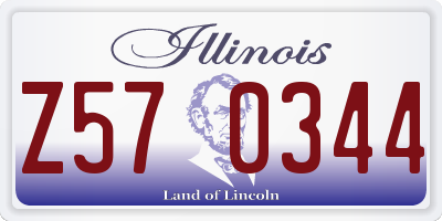 IL license plate Z570344