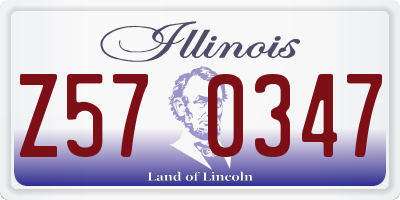 IL license plate Z570347