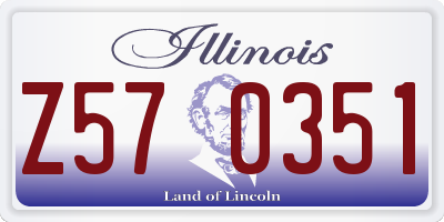 IL license plate Z570351