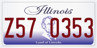 IL license plate Z570353