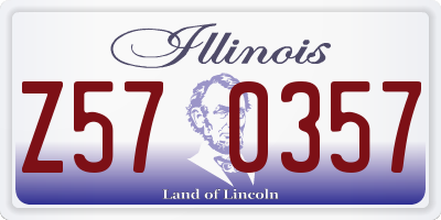 IL license plate Z570357
