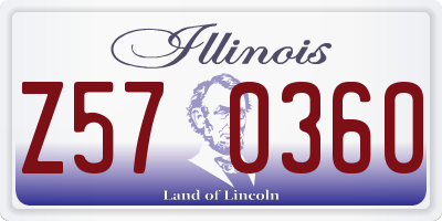 IL license plate Z570360