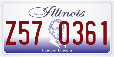 IL license plate Z570361