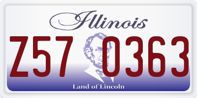 IL license plate Z570363