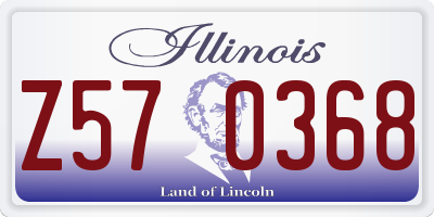IL license plate Z570368