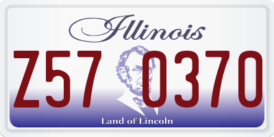 IL license plate Z570370