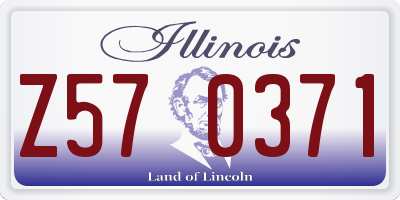 IL license plate Z570371