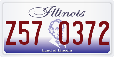 IL license plate Z570372