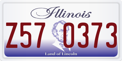 IL license plate Z570373