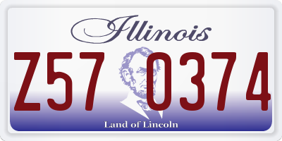 IL license plate Z570374
