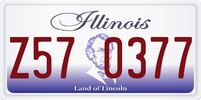 IL license plate Z570377